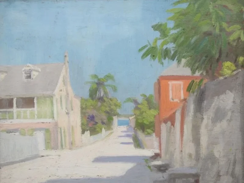 1870-Lydia Eastwick Longacre - Island Street verso l'oceano